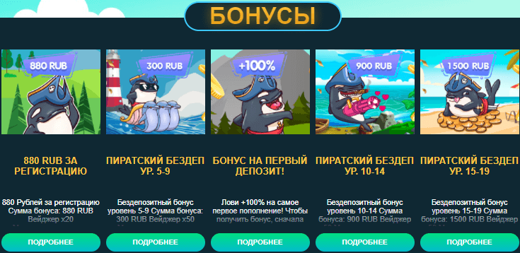 скриншот бонусов Orca88